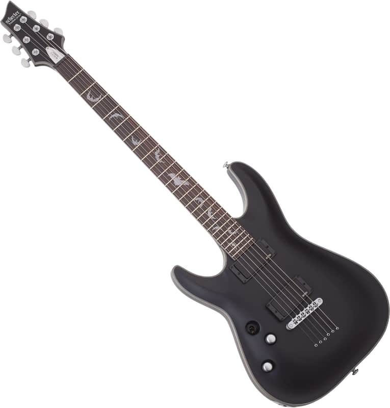 Schecter Damien Platinum-6 LH guitar in Satin Black image 1