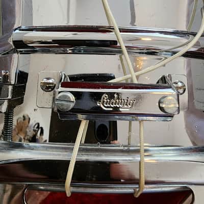 Ludwig Supraphonic 1967 Full Original Kit w/ Red Velvet Lined Hard Case, Snare Stand, Brushes & Gladstone Practice Pad - EXCELLENT CONDITION image 7