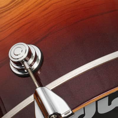 Used DW Exotic 7-Piece Santa Monica Deep Rich Red over Olive Ash Burl & Butter Edges w/ Red Pearl image 6