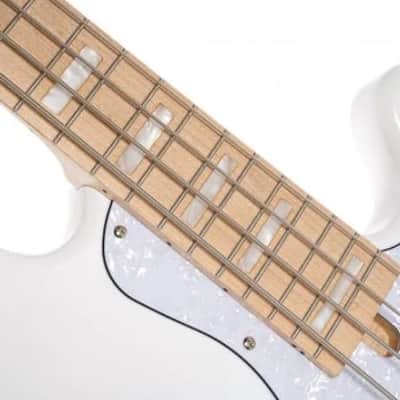 Cort Elrick NJS 4-String Electric Bass, White image 10