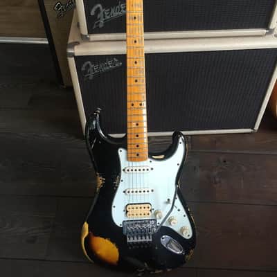 Fender Stratocaster Black over Sunburst Customshop image 4