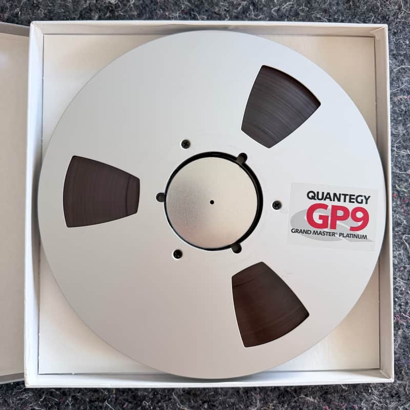 Quantegy GP9 1/2" audio tape for analog RTR machines on 10.5" metal reel image 1