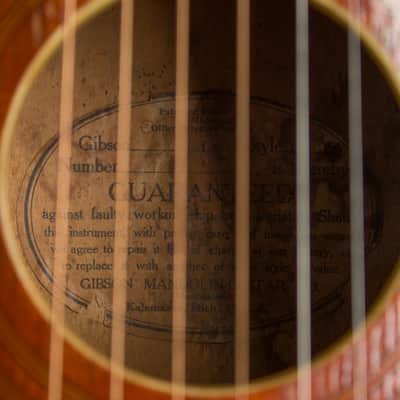 Gibson L-1 Arch Top Acoustic Guitar (1923), ser. #11974 (FON), black chipboard case. image 13