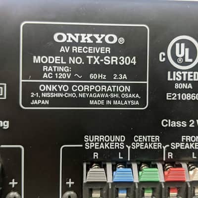 Onkyo TX-SR304 AV Receiver Amplifier Tuner Stereo Dolby Ditigal DTS Surround - Silver Bild 12