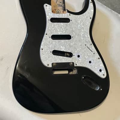 1991 USA Fender American Standard Stratocaster Black Guitar Body 2 Post Tremolo Ready w/ Pickguard image 4