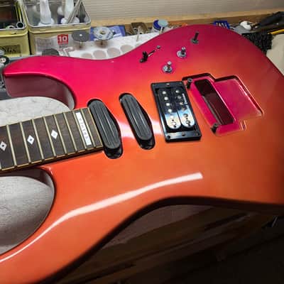 1987 MIJ By ESP Kramer Bluesbreaker, Neck-Through, Gradient Metallic Orange, Kramer Gig Bag image 22