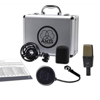 Brand New AKG C414 XLII Large Diaphragm Multipattern Condenser Microphone - Black/Gold image 5