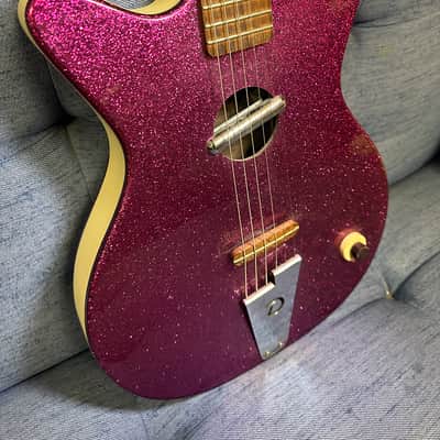 Danelectro Convertible 1990s - Magenta Sparkle image 4