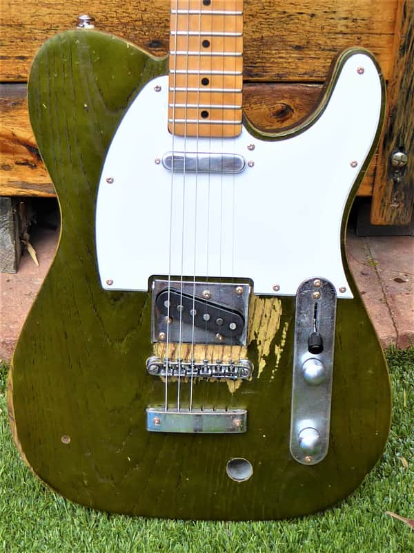 DY Guitars Francis Rossi / Status Quo tribute green relic tele body PRE-BUILD ORDER image 1