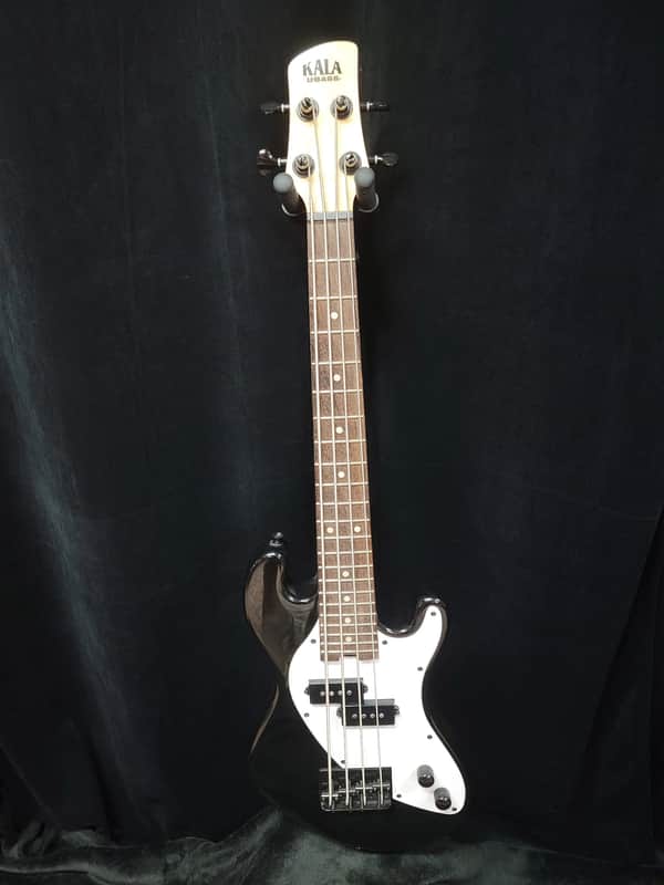 Kala UBASS-SB-BK-FS Solid Body Fretted U-Bass - Jet Black image 1