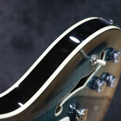 PRS SE Hollowbody II Piezo Peacock Blue Smokeburst Electric Guitar w/Case image 13