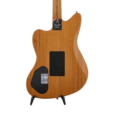 Fender American Acoustasonic Jazzmaster All Mahogany Ac-Elec Gtr w/Bag, EB FB, Natural, US232XXXX image 5