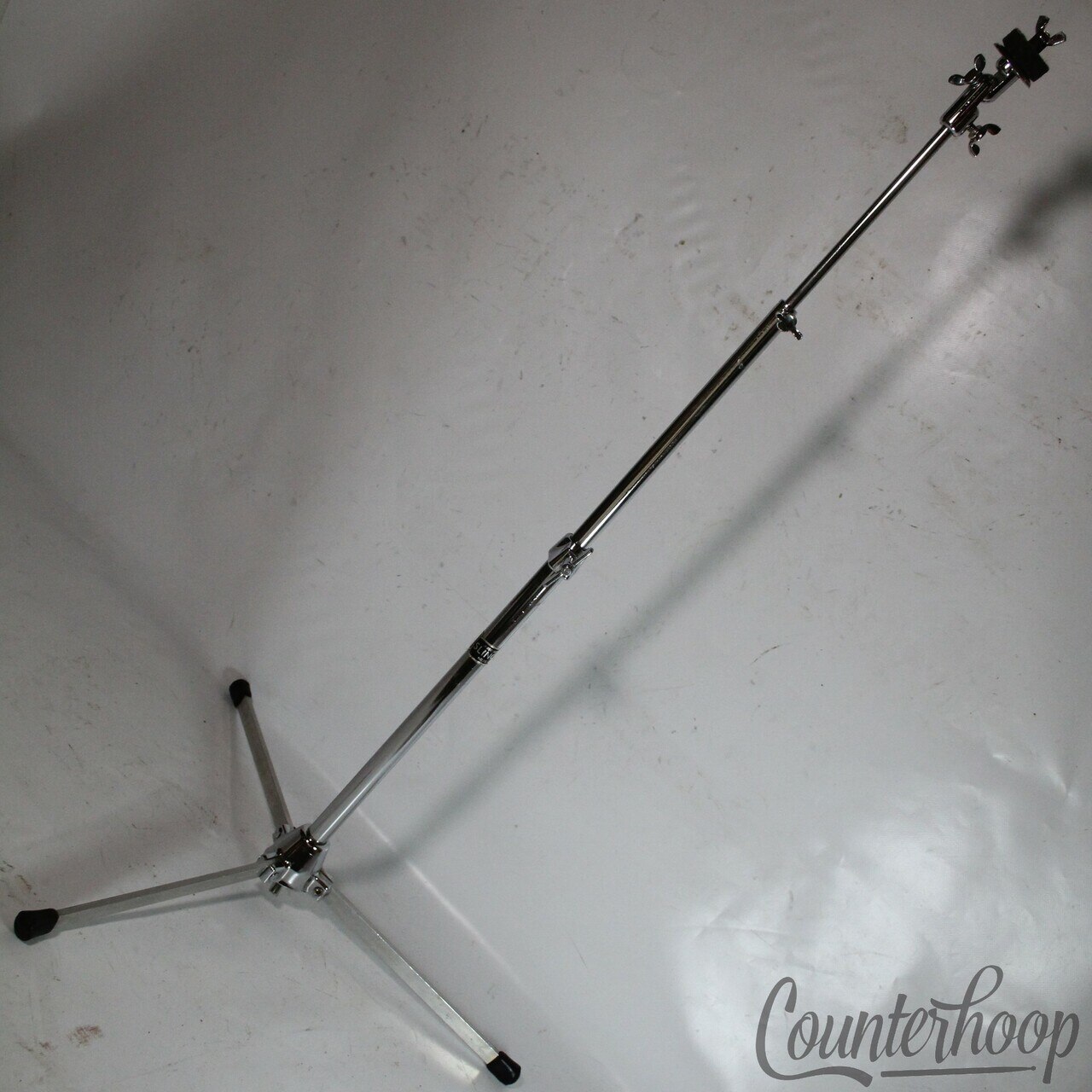 Slingerland Buddy Rich Cymbal Stand Flat/Flush-Base Vintage 70s Black/Silver USA — main photograph