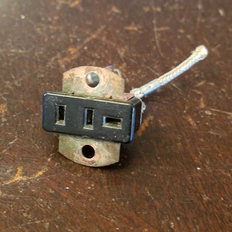 Webster Chicago MM35 Microphone Connector Socket Jack Obsolete Wire Cable outlet 3-Pin Cinch Jones 1940s image 1