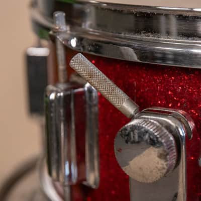 Vintage MIJ Red Sparkle Drum Set image 23