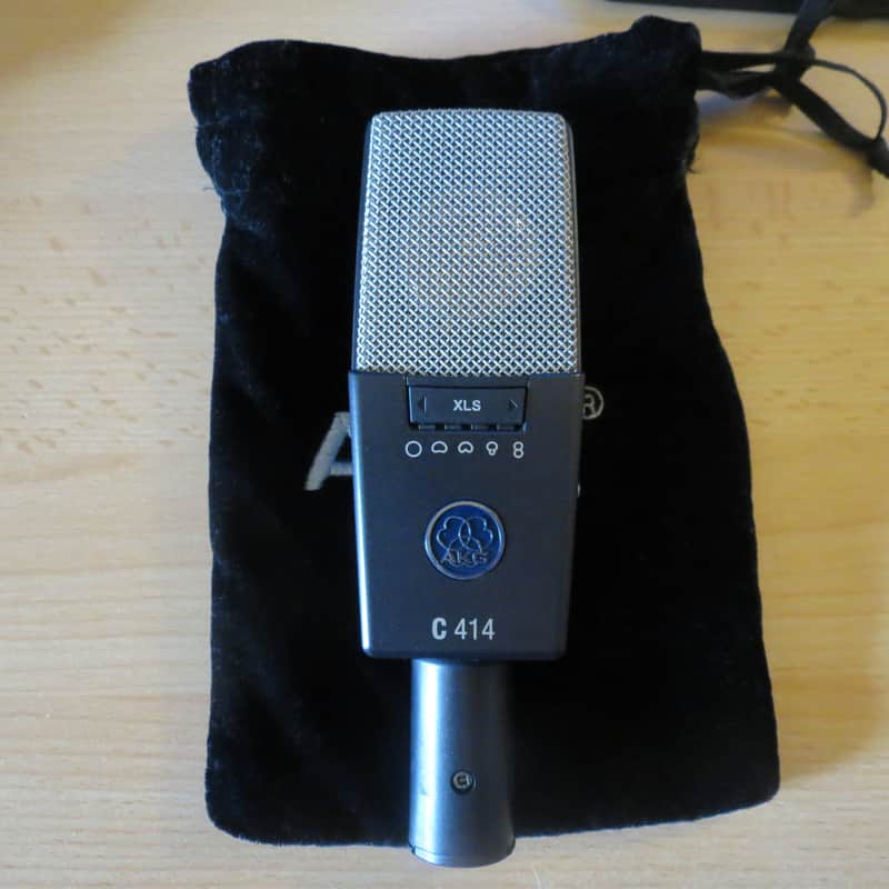 AKG C414 XLS Large Diaphragm Multipattern Condenser Microphone 2010s - Black image 1