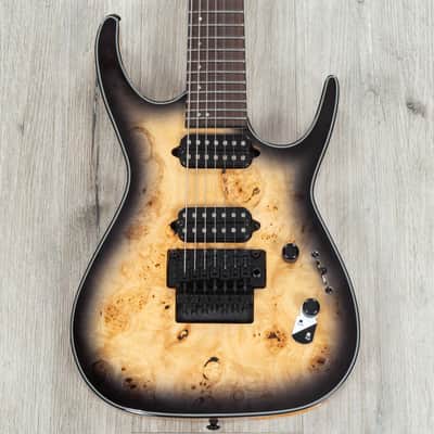 Dean Exile Select 7 Floyd Fluence 7-String Guitar, Natural Black Burst image 2