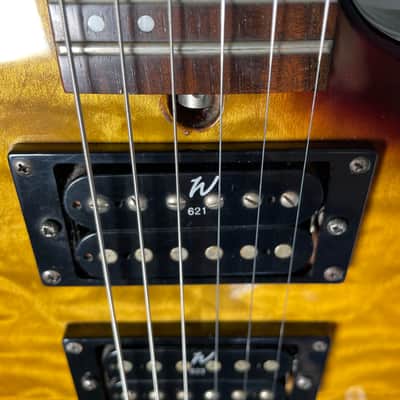 Vintage Washburn X Series Model X-22Q/VS Early 2000s - Tobacco Sunburst Quilted Maple Grover Tuners image 7