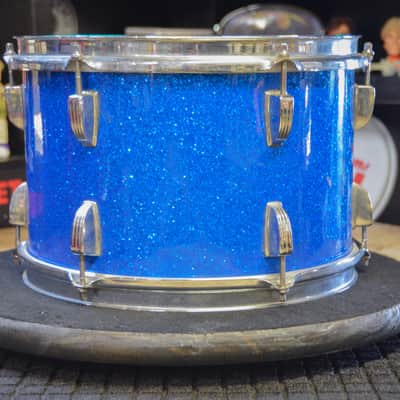 USED Ludwig 4pc Drum Kit - Transition Badge, "Blue Sparkle" image 14
