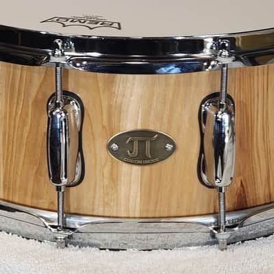 JT Custom Drums 14x6 Hickory Solid Stave Snare Drum 2025 - Natural color/lacquer image 2