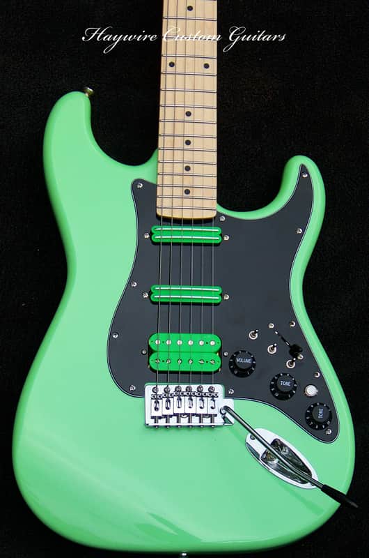 XX- Wide 2" Neck (51 mm)Sea Foam Green Grover 406C Locking Tuners Mahogany Strat 2025+ 3 Matching Humbucking Custom Pickups+Treble Bleed + 3 Coil Spit Toggles + Kill Switch + Leveled, Crowned and Polished Frets with Full Setup! image 1