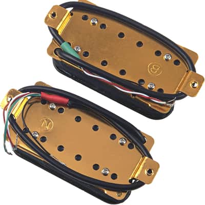 1Pair High Output Magnet Electric Guitar Neck Bridge Pickup Set N/B Compatible with Electric Guitar Pickup (Black) image 6