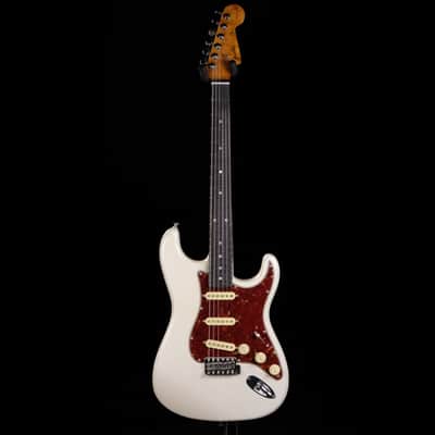 Used Fender American Custom Shop Stratocaster Electric Guitar - Aged White Blonde image 3