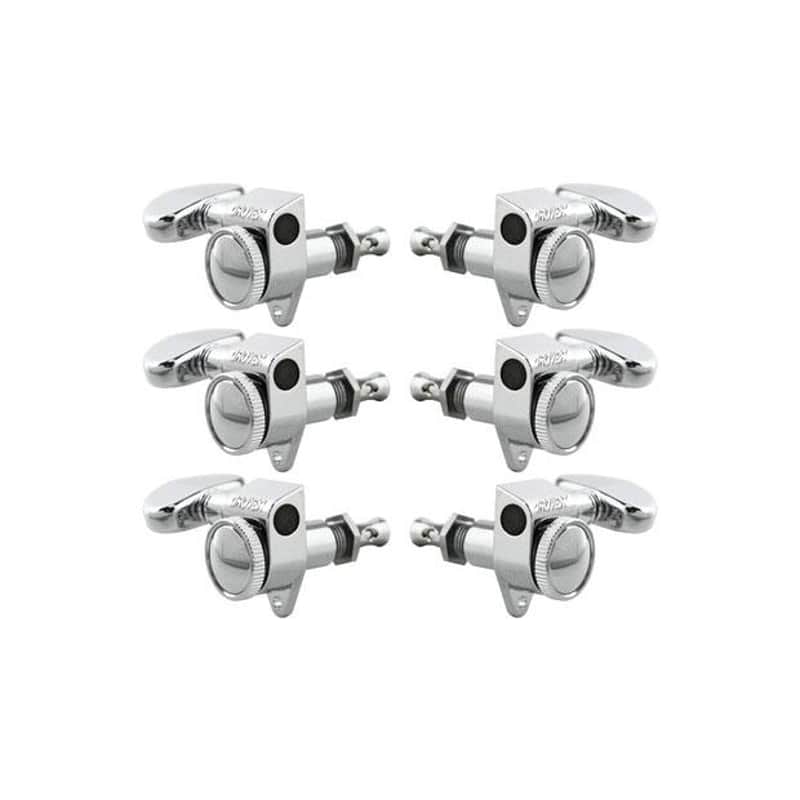 Grover Roto-Grip 502 Chrome Locking Tuners 3+3 Tuning Ratio 18:1 TK-7935-010 image 1