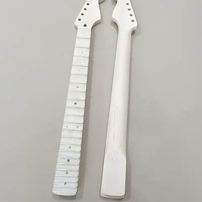 Natural Finish Guitar Maple Wood Strat Style Neck, Scalloped Fingerboard Fretboard, 22 Frets image 1