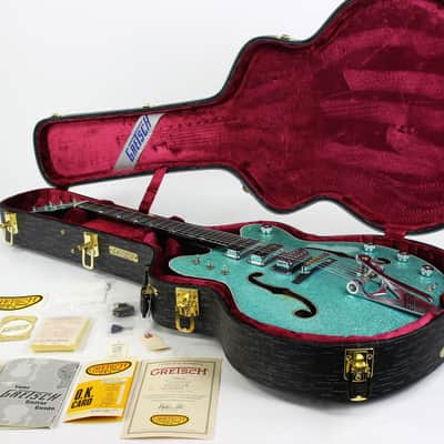 2015 Gretsch USA Custom Shop STEPHEN STERN G6136-CS DC Double Cut White Falcon Turquoise Sparkle 3-Pickup ONE-OFF! image 2