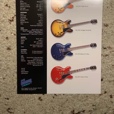2002 Gibson ES-335 & ES-345 Spec Flyer! image 2