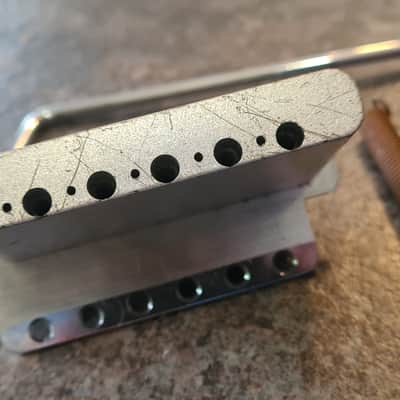 Vintage Fender Stratocaster Tremolo bridge with pat pend saddles . image 7