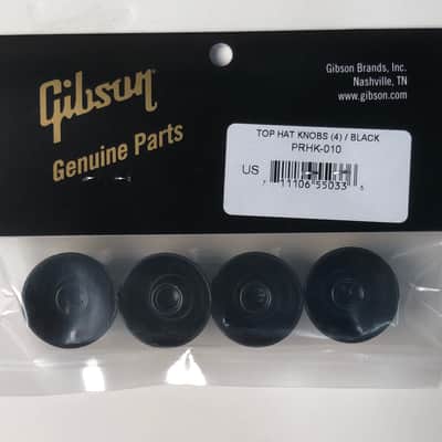 Gibson PRHK-010  Black Top Hat Knobs - 4 pack image 6
