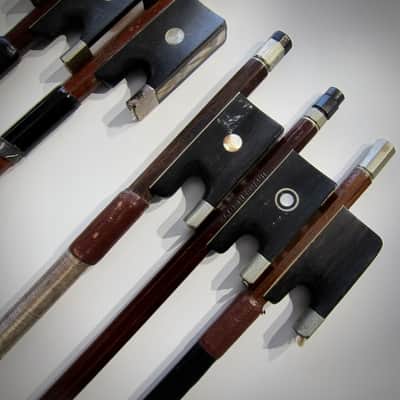 German Violin Bows Various Makers High Quality 4/4, 7/8, & 3/4 Sizes Lot of Twelve(12) Circa-1900s-Brown image 4