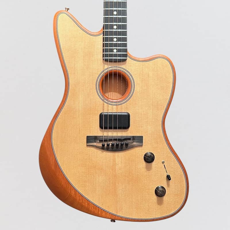 Fender American Acoustasonic Jazzmaster Acoustic-Electric Guitar - Natural image 1