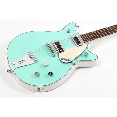 Gretsch Guitars G5237 Electromatic Double Jet FT Electric Guitar Surf Green and White image 3