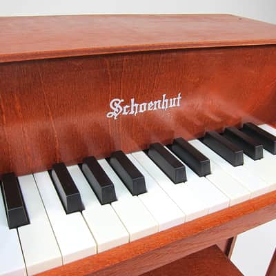1960s Schoenhut Children's Toy Upright Piano Two Octave Near Mint Birch Cabinet & Matching Bench! image 20