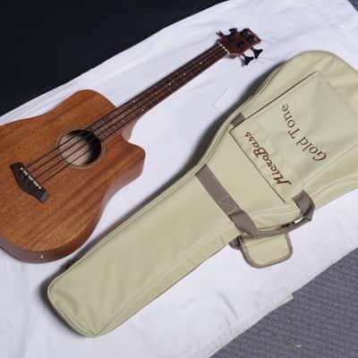 GOLD TONE MicroBass 25" scale FRETLESS 4-string A/E BASS guitar w/ BAG MBass - B image 1