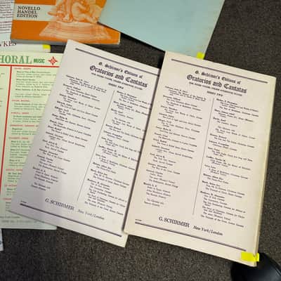 Lot of 9 Old Vintage Books Chorus and Orchestra Sheet Music Creation, Messiah, Lord my God image 5