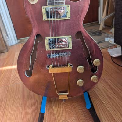 Schott Semi-Hollow LP Electric Guitar Red Chameleon Finish – Unique Build image 1