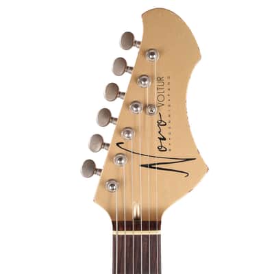 Novo Voltur V2 Shoreline Gold Light Distress w/ Fralin Unbucker & Lollar Staple P-90 Pickups (Serial #26984) image 6
