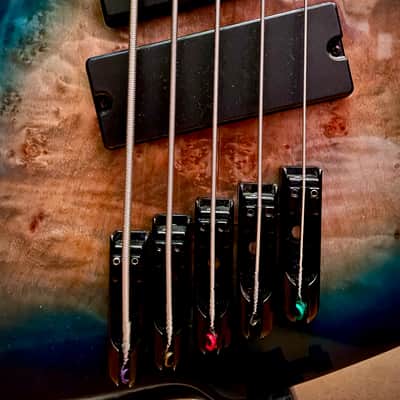 Redsub Colisem Fan Fret 36.5"with roasted neck and Luminlays 2020 Blueburst image 4