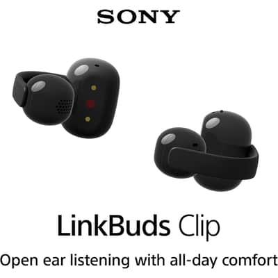Sony LinkBuds Clip Open-Ear Truly Wireless Earbuds, Black + 1 YR Warranty Bundle imagen 6