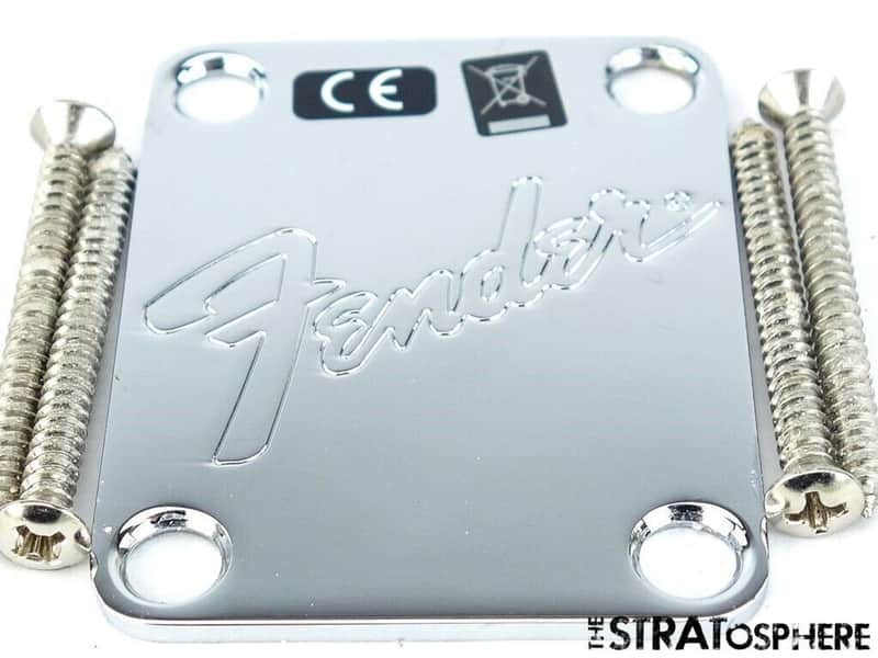 Fender American Performer Telecaster Tele NECK PLATE, Chrome Parts image 1