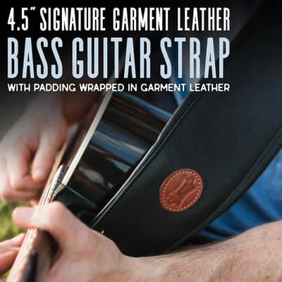 Levy's MSS2-4-BLK Signature Series 4.5" Garment Leather Bass Guitar Strap with Heavy Padding - Black image 6