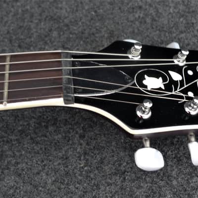 Hofner HI-459 Beatle 6 String Electric Guitar Trans Black Violin Body Shape image 3