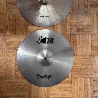 Soultone 16” Vintage/Custom Hi Hats Unknown - Brass image 1