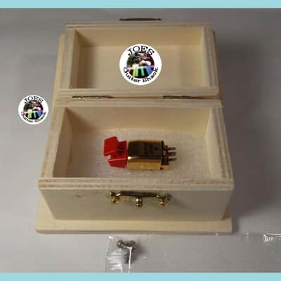 70's Empire 2000 E Turntable Phono Cartridge Like New w/ Screws + NOS New 70's Diamond S2000E Elliptical Red Fliptop Stylus Gorgeous Condition! image 2