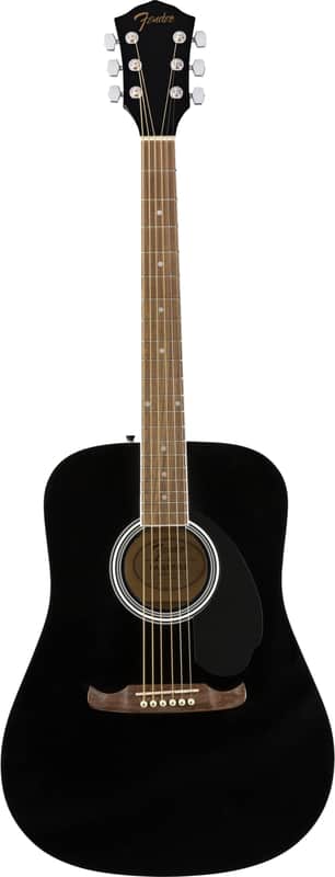 Fender 0971210706 FA-125 Dreadnought, Walnut Fingerboard, Black image 1