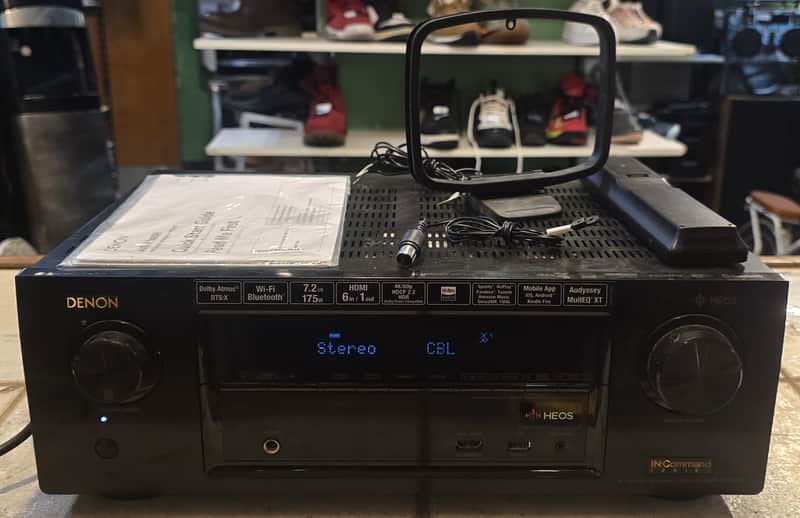 Denon AVR-X1400H 7.2 Channel Receiver, Dolby Atmos, AirPlay 2, HEOS image 1